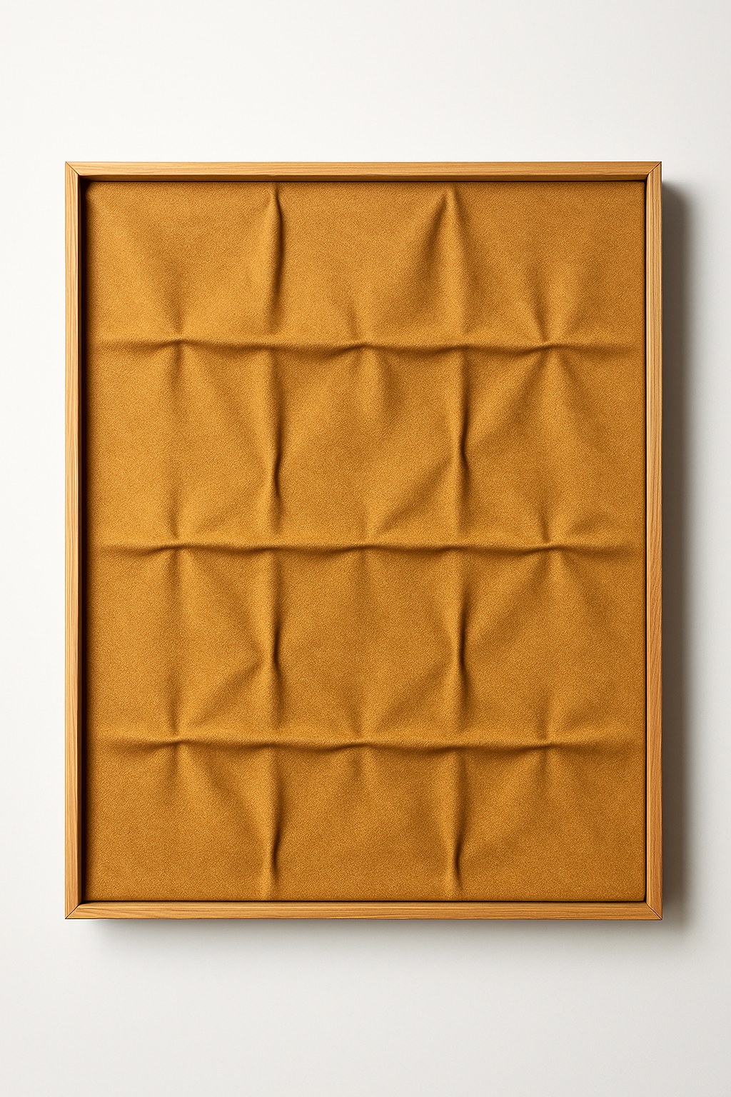 Cuadro artesanal Nido Honey Muse de MORISQUETA en lana hecha a mano con tono amarillo tostado