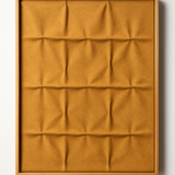 Cuadro artesanal Nido Honey Muse de MORISQUETA en lana hecha a mano con tono amarillo tostado