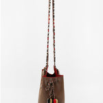 Bolso bucket marrón con interior rojo Joaquina Cayetana
