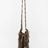 Bolso bucket pequeño marrón oscuro hecho a mano Joaquina Cayetana