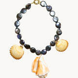 Collar Perlas Barrocas y Conchas Naturales