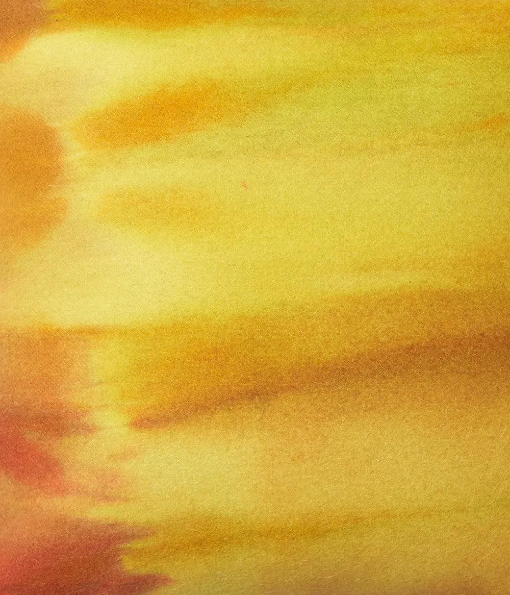 Vista cercana del cuadro Somnia Flame mostrando pinceladas y textura artesanal