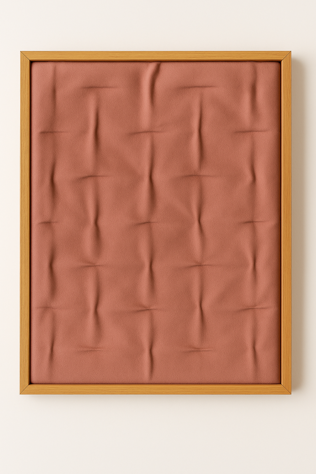 Cuadro artesanal Nido Smokey Blush de MORISQUETA en lana hecha a mano con tono rosa palo ahumado